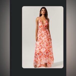 Floral Pink Maxi Dress